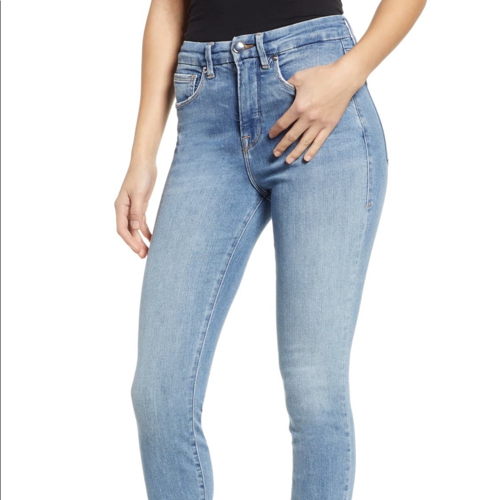 Good American Good Waist Skinny Jeans Blue 266 New